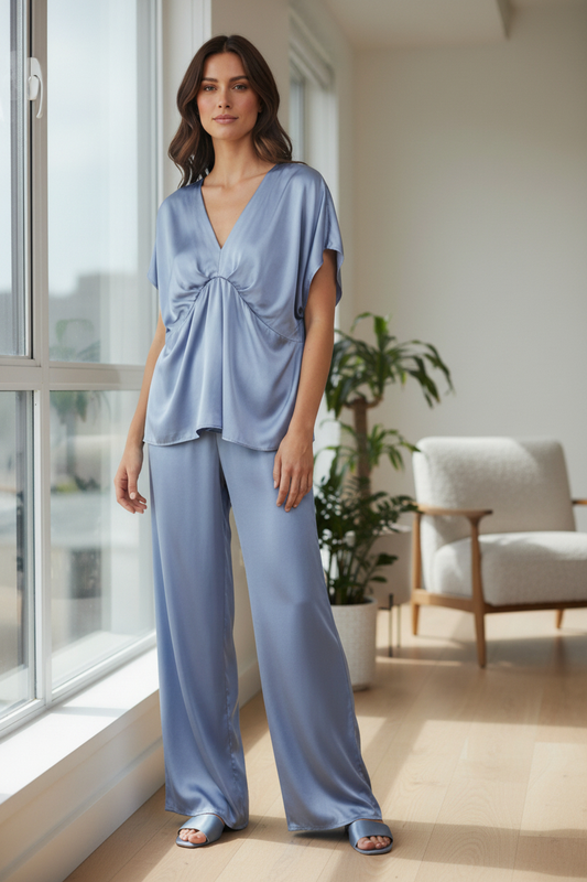 BL SATIN S/S TOP