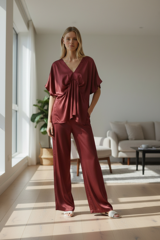 BU SATIN S/S TOP