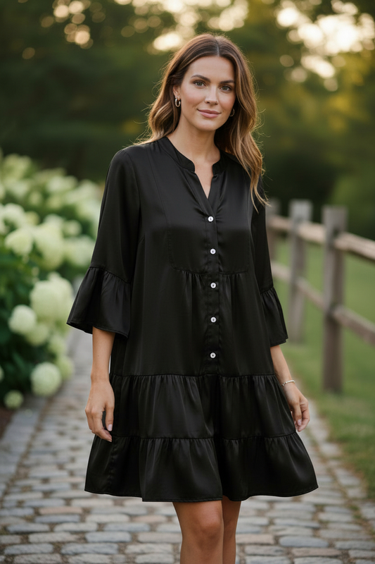 BK 3 TIER SATIN DRESS