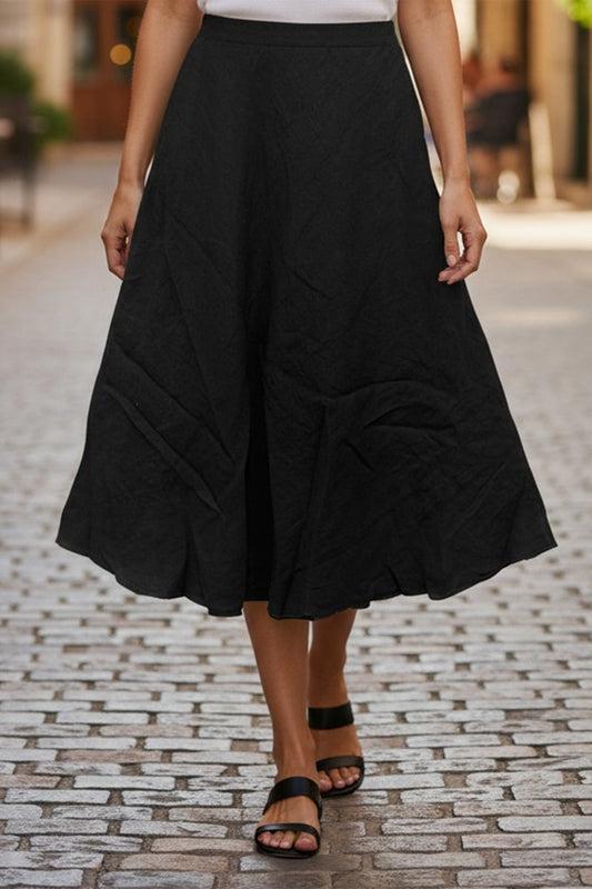 Linen Bias Cut Skirt