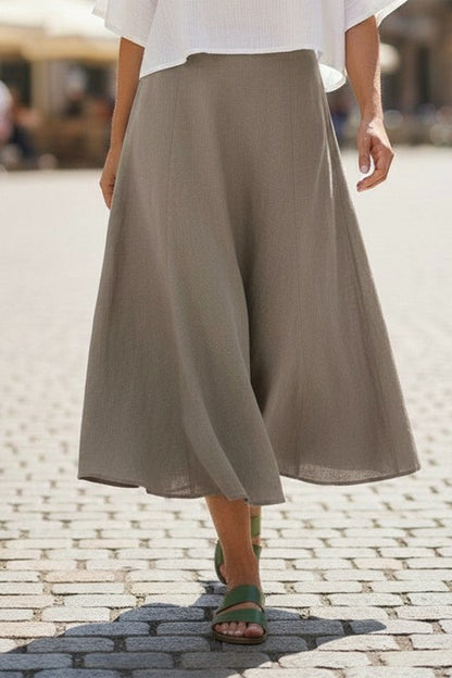 Linen Bias Cut Skirt