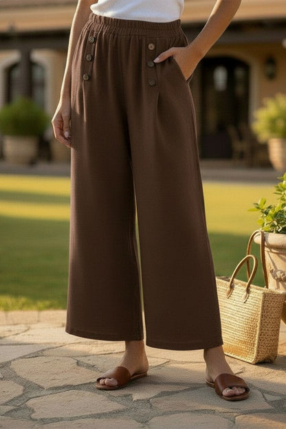 Linen Pant with Buttons