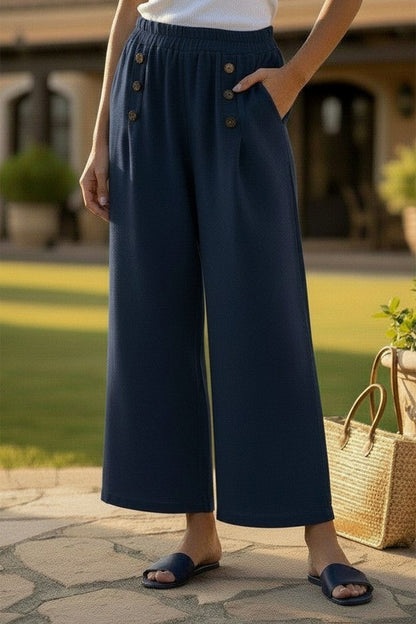 Linen Pant with Buttons