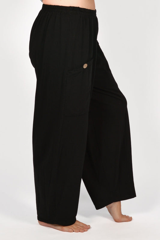 BK COTTON PANTS W/BUTTONS