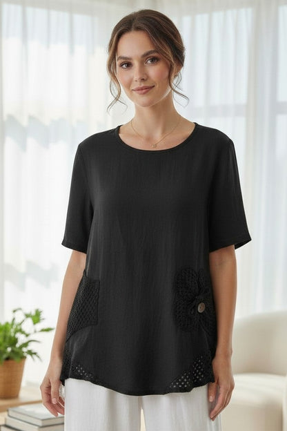 Crochet Pattern Linen Top