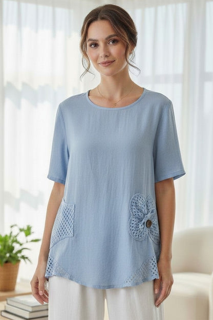 Crochet Pattern Linen Top