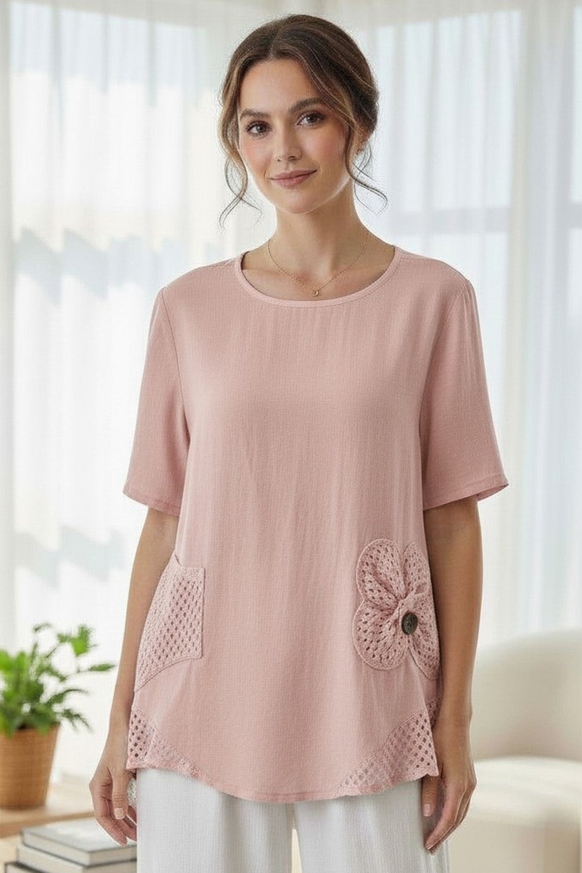 Crochet Pattern Linen Top