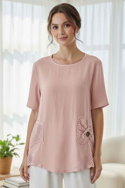 Crochet Pattern Linen Top