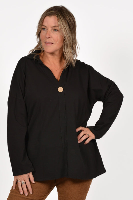 BK ONE BUTTON TOP W/CORDEROY