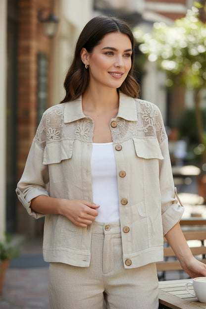 Crochet Linen Jacket