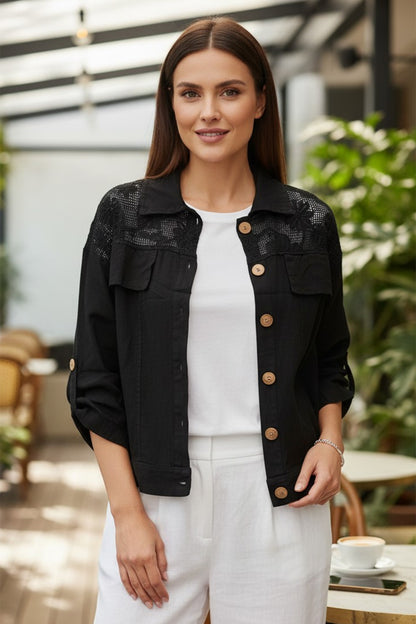 Crochet Linen Jacket