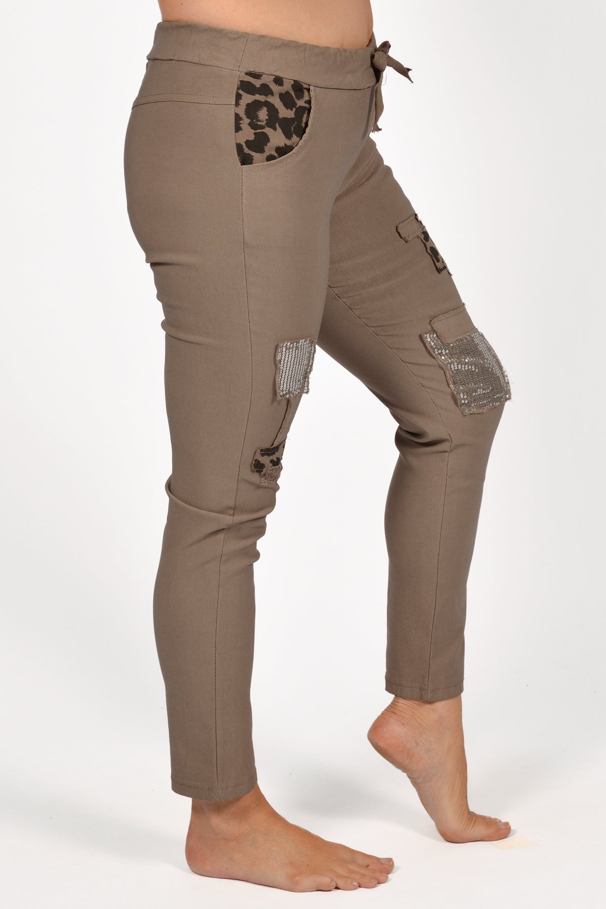 TA LEOPARD/SEQUIN PANT (2AST)